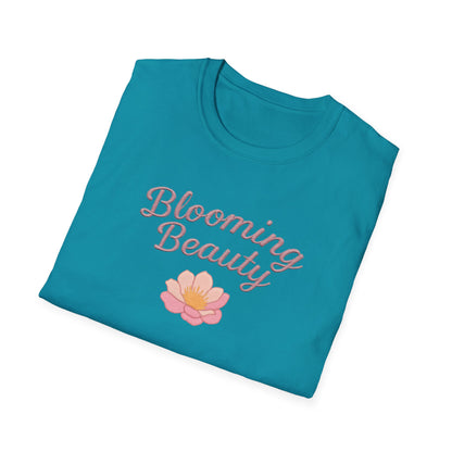 Blooming Beauty T-Shirt – Embroidery Like Style Typography And Floral Design
