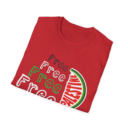 Free Palestine - Asymmetrical Typography T-Shirt